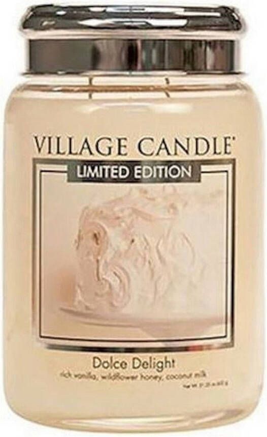 Village Candle Kaars Dolce Delight 10 X 15 cm Wax Crème