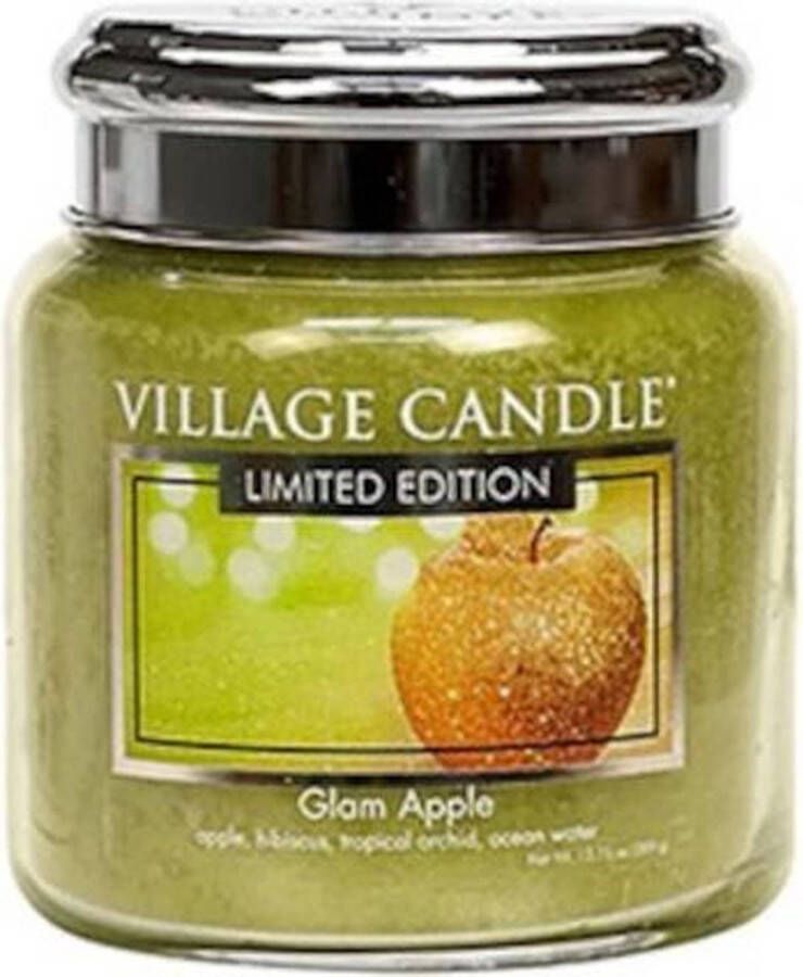 Village Candle Kaars Glam Apple 9 5 X 11 cm Wax Lichtgroen