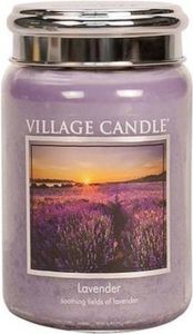 Village Candle Kaars Lavender 10 X 15 Cm Wax Paars