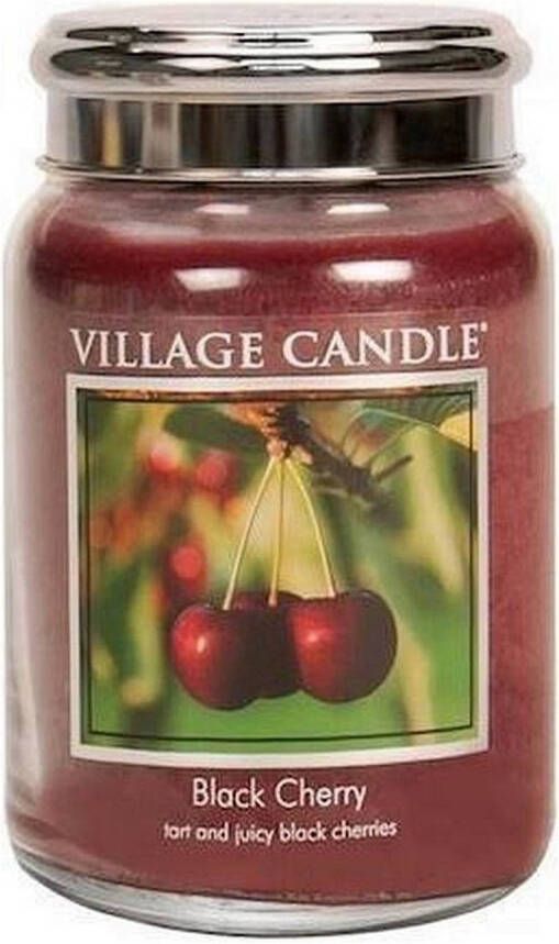 Village Candle Large Jar Geurkaars Black Cherry
