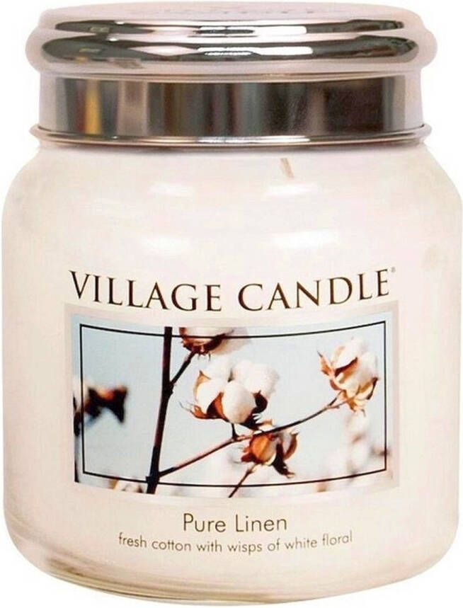 Village Candle Pure Linen Medium Candle 105 branduren