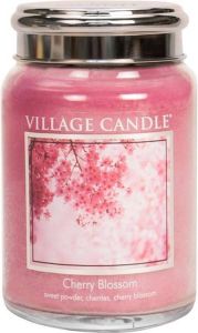 Village Candle Village Geurkaars Cherry Blossom Kersenbloesem Rijpe Kers Zoet Talkpoeder Large Jar