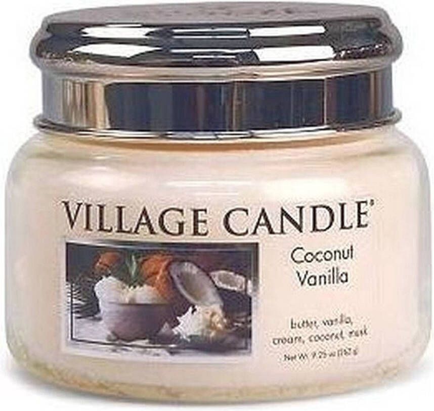 Village Candle Village Geurkaars Coconut Vanilla boter vanille room kokos musk small jar