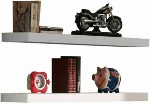 Vipack Wandschappen Robin 2 st hout wit