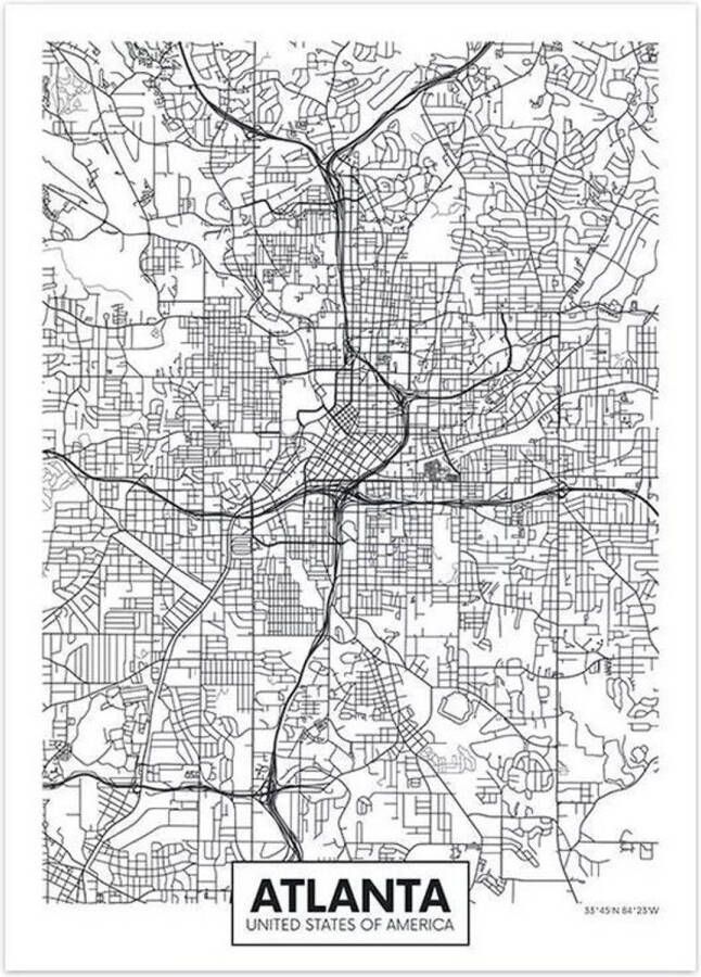 VSE Canvas city map Atlanta 30X40cm