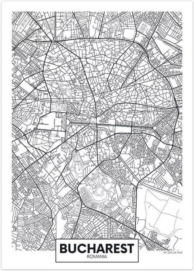 VSE Canvas city map Bucharest 30X40cm
