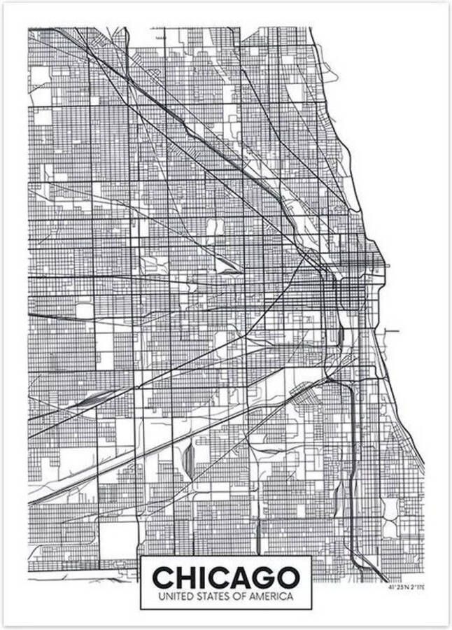 VSE Canvas city map Chicago 30X40cm