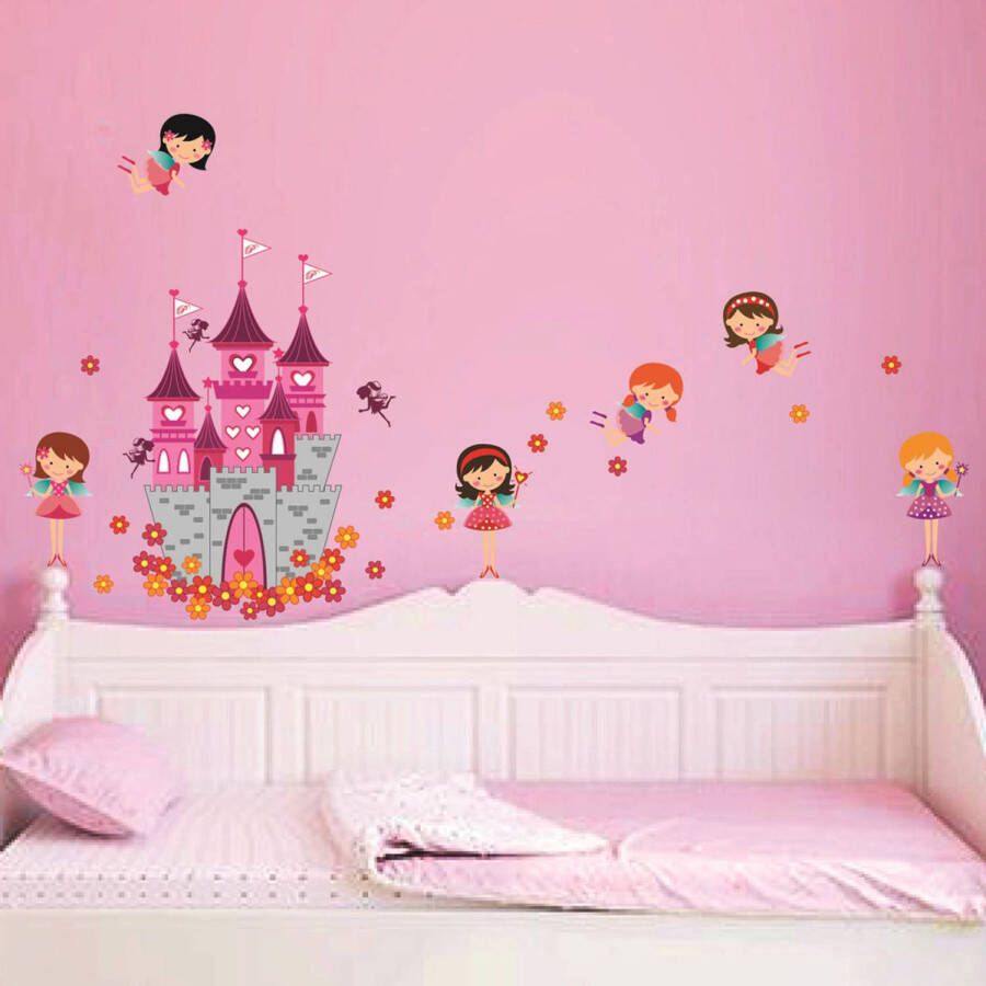 Walplus Kids Decoratie Sticker Prinsessen Kasteel