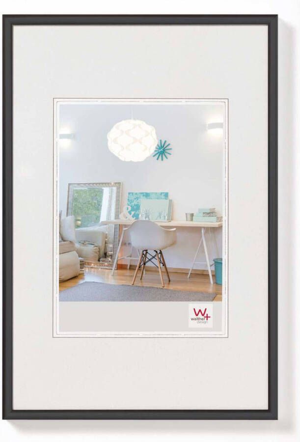 Walther Design New Lifestyle Kunststof Fotolijst 40x60cm Zwart Acrylglas
