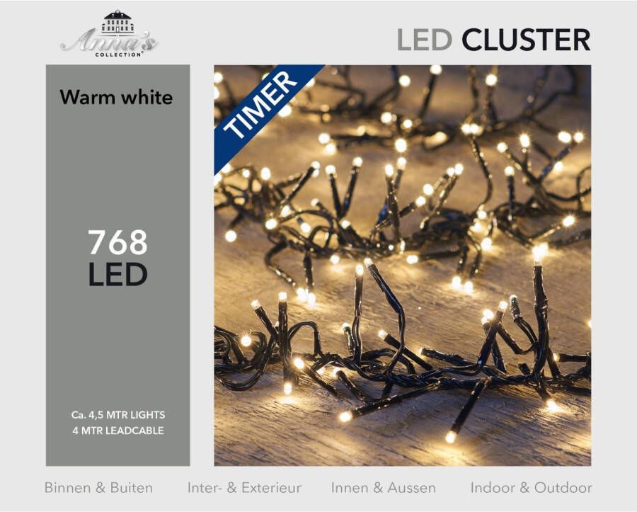 Anna's Collection Clusterverlichting 768 led lampjes warm wit