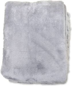 Wicotex -Plaid-deken-fleece plaid Fluffy grijs 150x200cm-Zacht en warme Fleece deken.