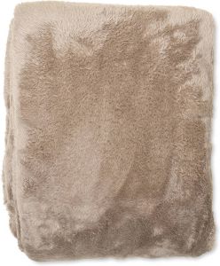 Wicotex -Plaid-deken-fleece plaid Fluffy taupe 150x200cm-Zacht en warme Fleece deken.