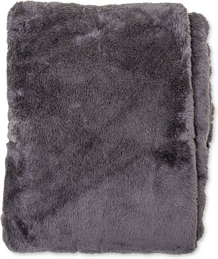 Wicotex -Plaid-deken-fleece plaid Fluffy zwart 150x200cm-Zacht en warme Fleece deken.