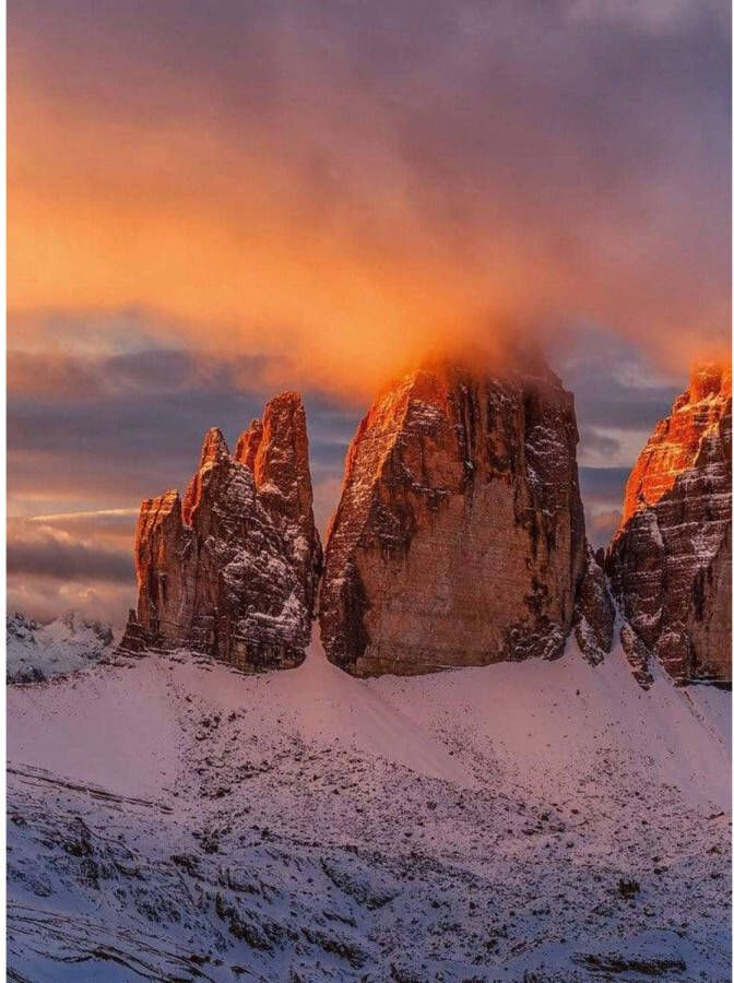 Wizard+Genius Fotobehang Mountain Peaks In Italy 192x260cm Vliesbehang