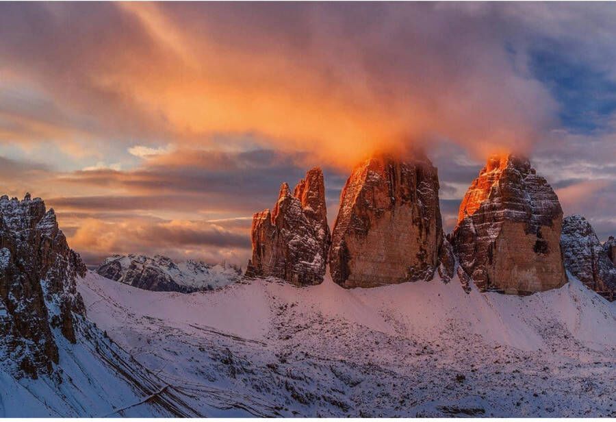 Wizard+Genius Mountain Peaks in Italy Vlies Fotobehang 384x260cm 8-banen