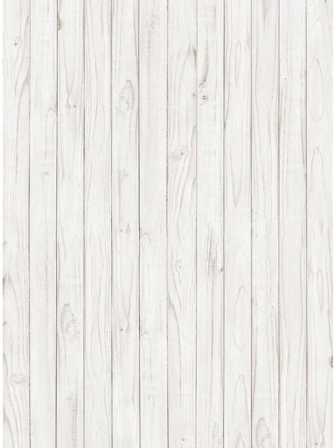 Wizard+Genius White Wooden Wall Vlies Fotobehang 192x260cm 4-banen