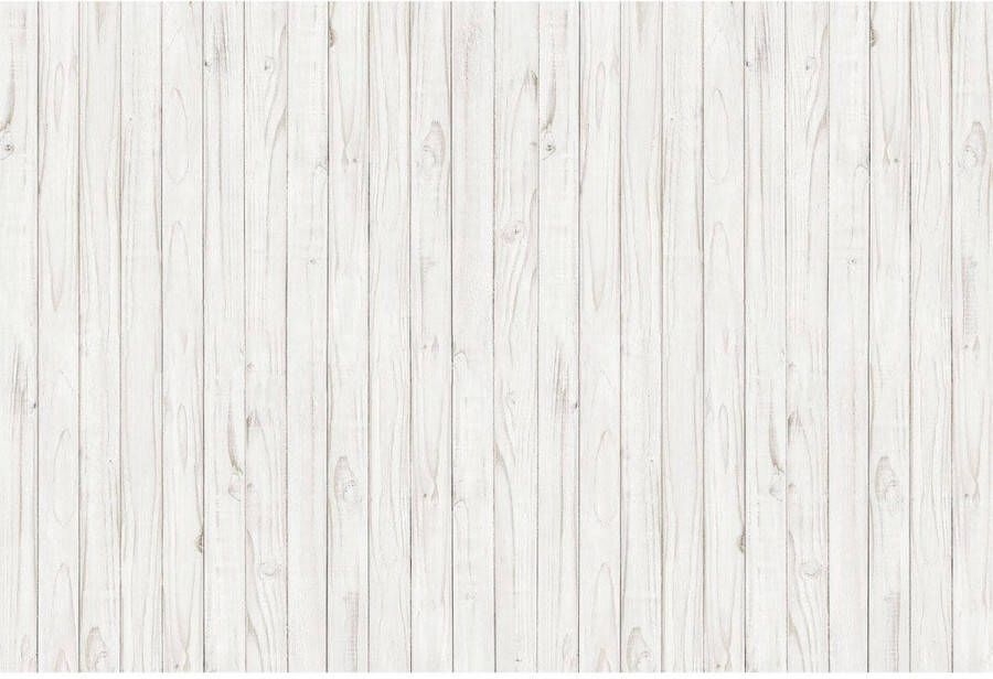 Wizard+Genius White Wooden Wall Vlies Fotobehang 384x260cm 8-banen