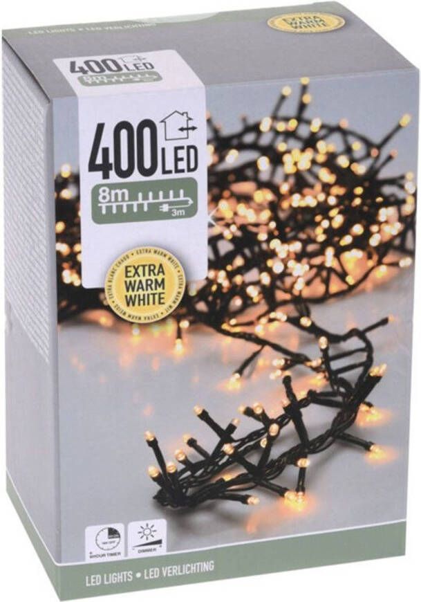 Decorative Lighting DecorativeLighting Micro Cluster 400 LED 8m met timer en dimmer extra warm wit