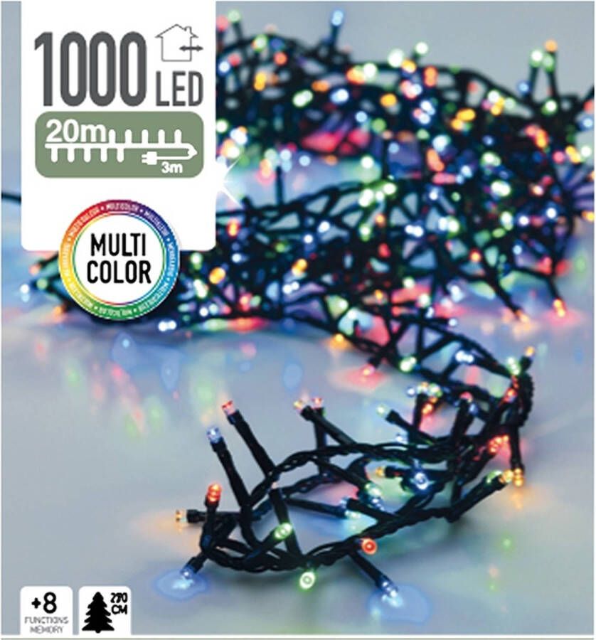 GreenWire Microcluster lichtslinger 1000 Led lampjes gekleurd 20 meter