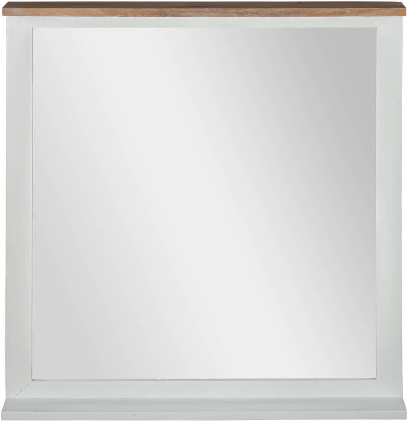 WOMO-Design wandspiegel naturel wit 80x76 cm gemaakt van massief mangohout