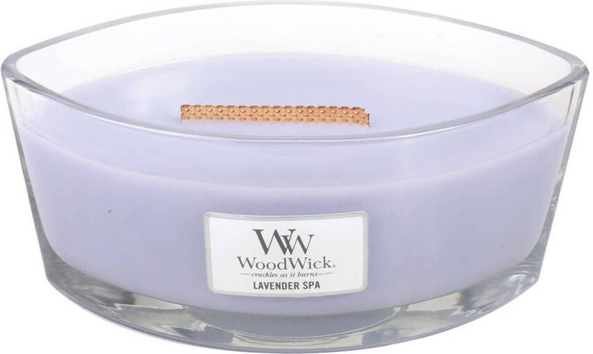Woodwick Ellipse HearthWick Flame geurkaars Lavender Spa Tot 50 branduren