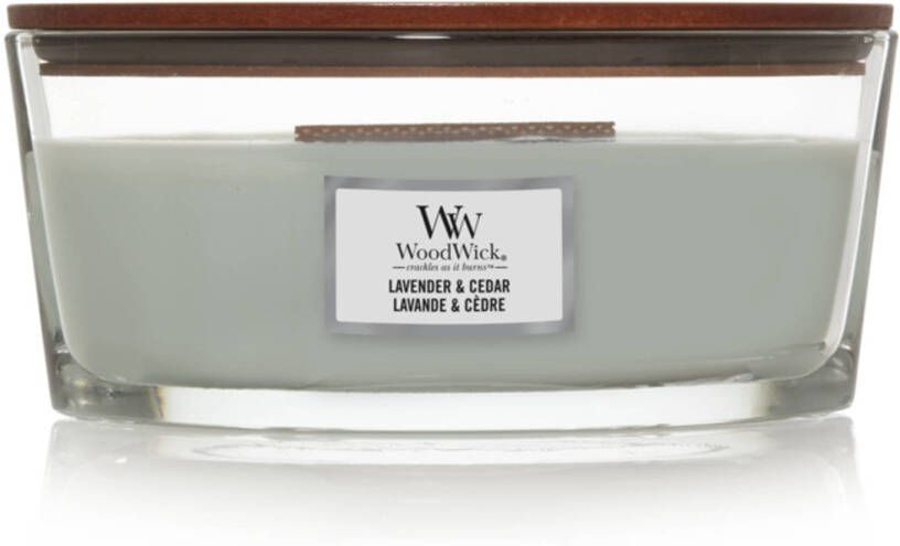 Woodwick Geurkaars Ellipse Lavender & Cedar 9 cm 19 cm