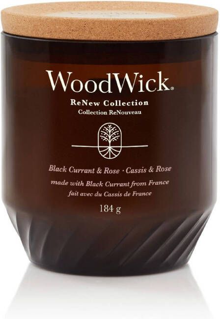 Woodwick Geurkaars Medium ReNew Black Currant & Rose 9.5 cm ø 8 cm