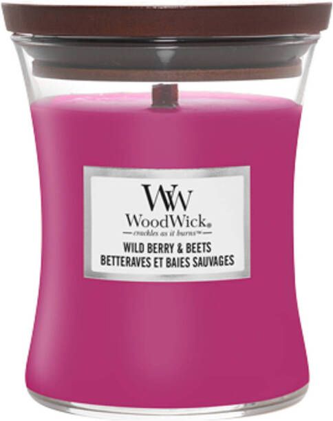 Woodwick Geurkaars Medium Wild Berry & Beets 11 cm ø 10 cm