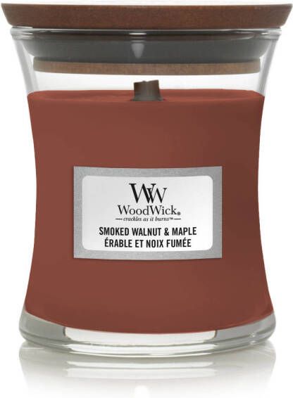 Woodwick Geurkaars Mini Smoked Walnut & Maple 8 cm ø 7 cm