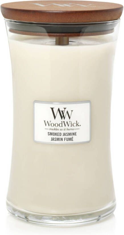 Woodwick Kaars Large Smoked Jasmine 18 cm ø 10 cm