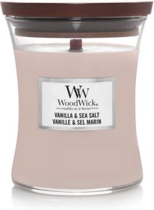 Woodwick Kaars Medium Vanilla & Sea Salt 11 Cm ø 10 Cm