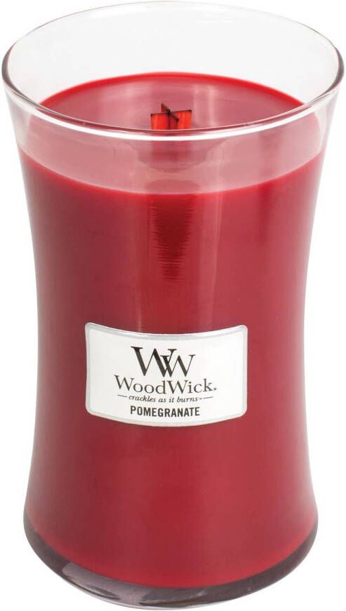 Woodwick Large Hourglass geurkaars Pomegranate Tot 130 branduren