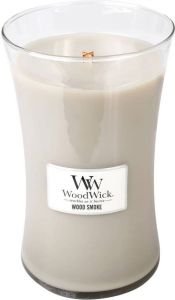 Woodwick Large Hourglass geurkaars Wood Smoke Tot 130 branduren