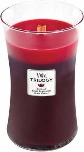 Woodwick Large Trilogy Hourglass geurkaars Sun Ripened Berries Tot 130 branduren