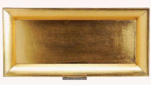 G. Wurm Kaarsenbord-plateau kunststof goud rechthoekig 36 x 17 cm Kaarsenonderzetter Kaarsenplateaus