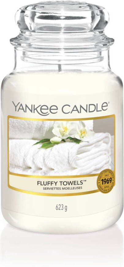 Yankee Candle Geurkaars Large Fluffy Towels 17 cm ø 11 cm
