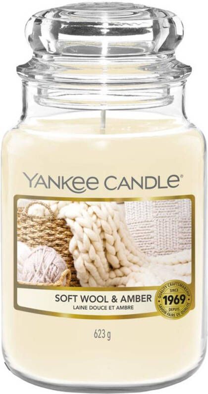 Yankee Candle Geurkaars Large Soft Wool & Amber 17 cm ø 11 cm