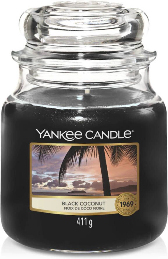 Yankee Candle Geurkaars Medium Black Coconut 13 cm ø 11 cm