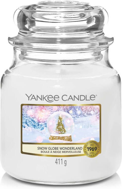 Yankee Candle Geurkaars Medium Snow Globe Wonderland 13 cm ø 11 cm