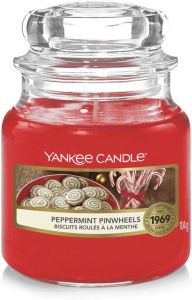 Yankee Candle Geurkaars Small Peppermint Pinwheels 9 cm ø 6 cm