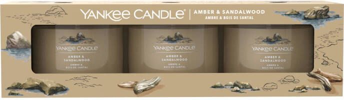 Yankee Candle Giftset Amber & Sandalwood 3 Stuks