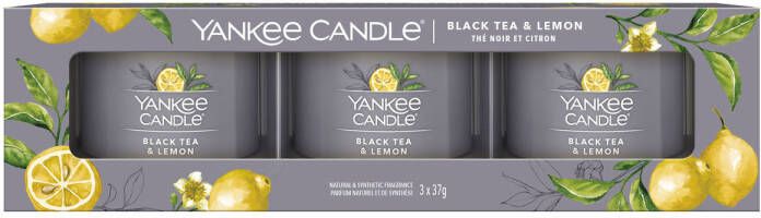 Yankee Candle Giftset Black Tea & Lemon 3 Stuks