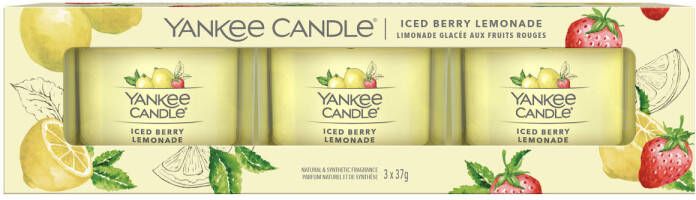 Yankee Candle Giftset Iced Berry Lemonade 3 Stuks