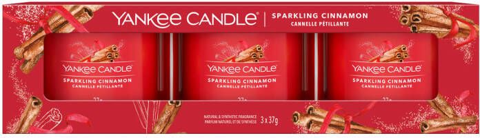 Yankee Candle Giftset Sparkling Cinnamon 3 Stuks