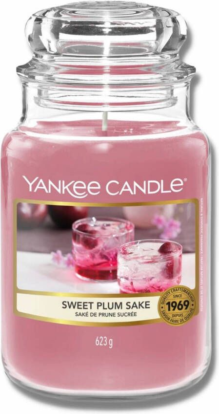 Yankee Candle Sweet Plum Sake geurkaars Large Jar Tot 150 branduren