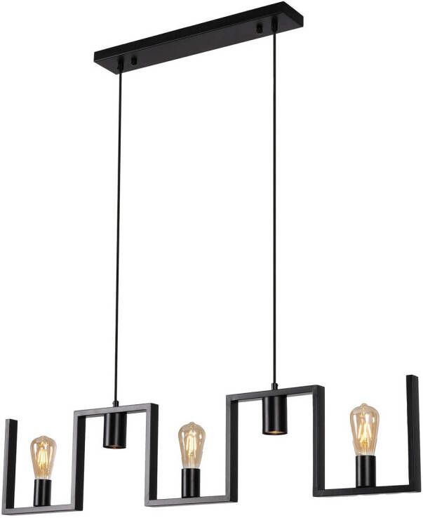 Ylumen Hanglamp Row 5 lichts L 112 cm zwart