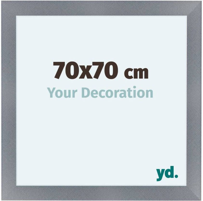 Your Decoration Como MDF Fotolijst 70x70cm Aluminium Geborsteld