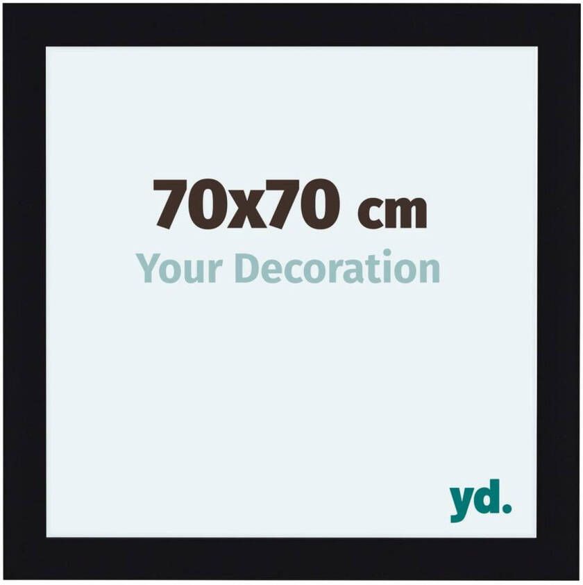 Your Decoration Como MDF Fotolijst 70x70cm Zwart Hoogglans