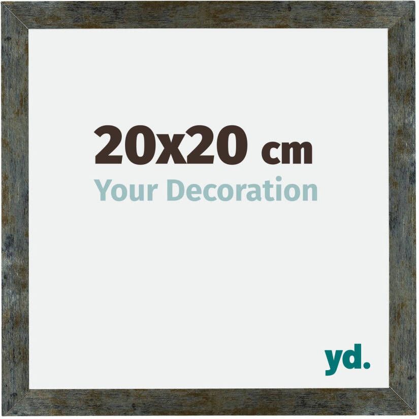 Your Decoration Fotolijst 20x20cm Blauw Goud Gemeleerd MDF Mura