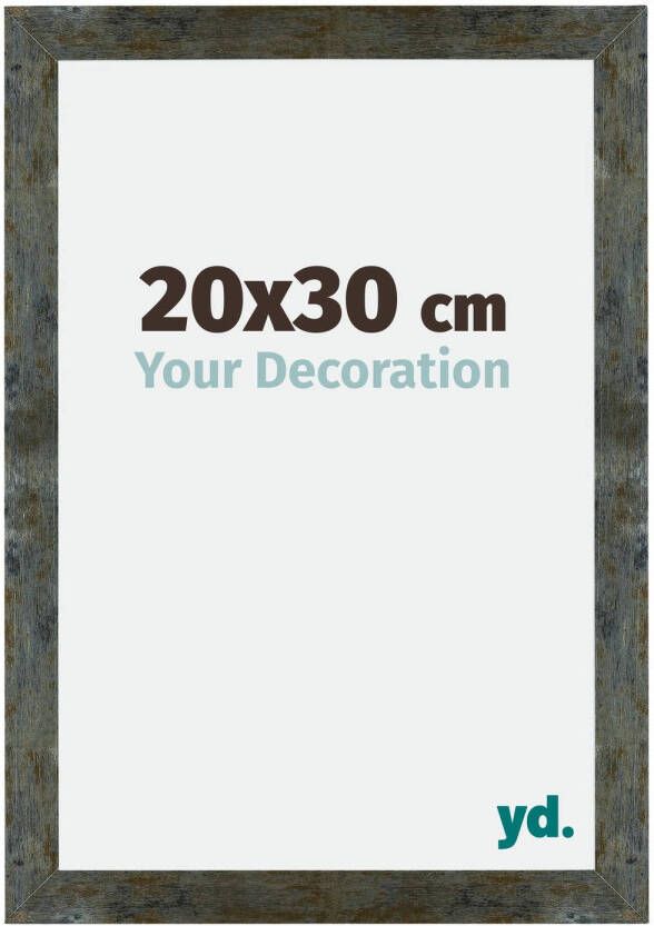 Your Decoration Fotolijst 20x30cm Blauw Goud Gemeleerd MDF Mura